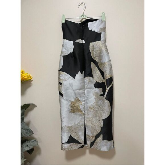 Anthropologie Eva Franco Slim Floral Midi Dress Size 2 - Picture 4 of 9
